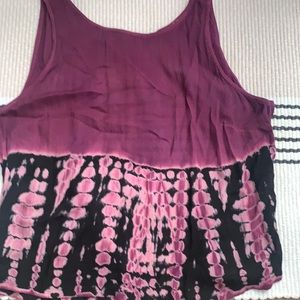 Purple Open Back Tank Top